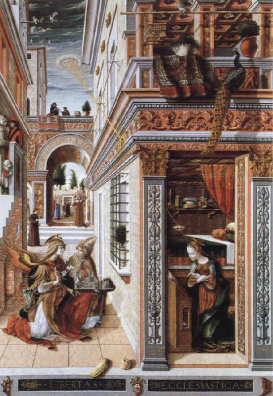 Carlo Crivelli the annunciation,with st.emidius Spain oil painting art